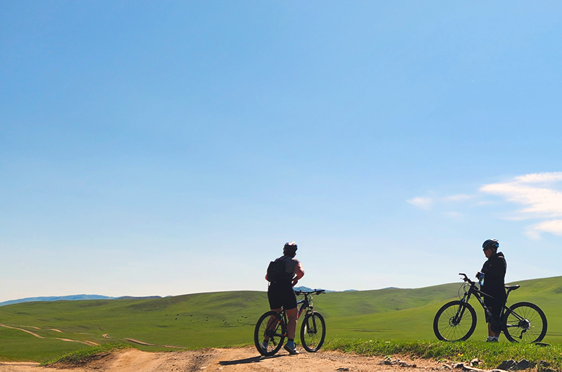 Cycling in Khustai National park